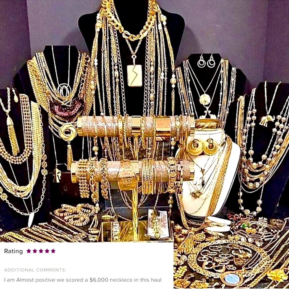 ⚜️ 2 LB Luxe Jewelry Lot – High-End, Statement, Glam & Gold-Tone Treasures ⚜️